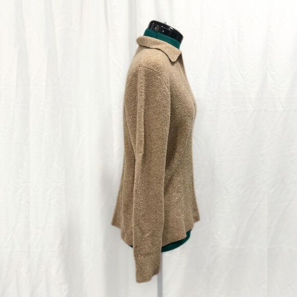 J. Crew Brown Polo Sweater in Extra-Soft Yarn | Sz S - Picture 5 of 8